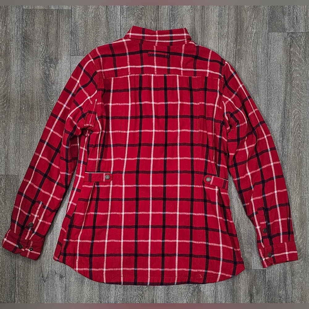 Women's Duluth Trading Co. Free Swingin' Lined Flannel Shirt-Size Medium - Picture 4 of 4